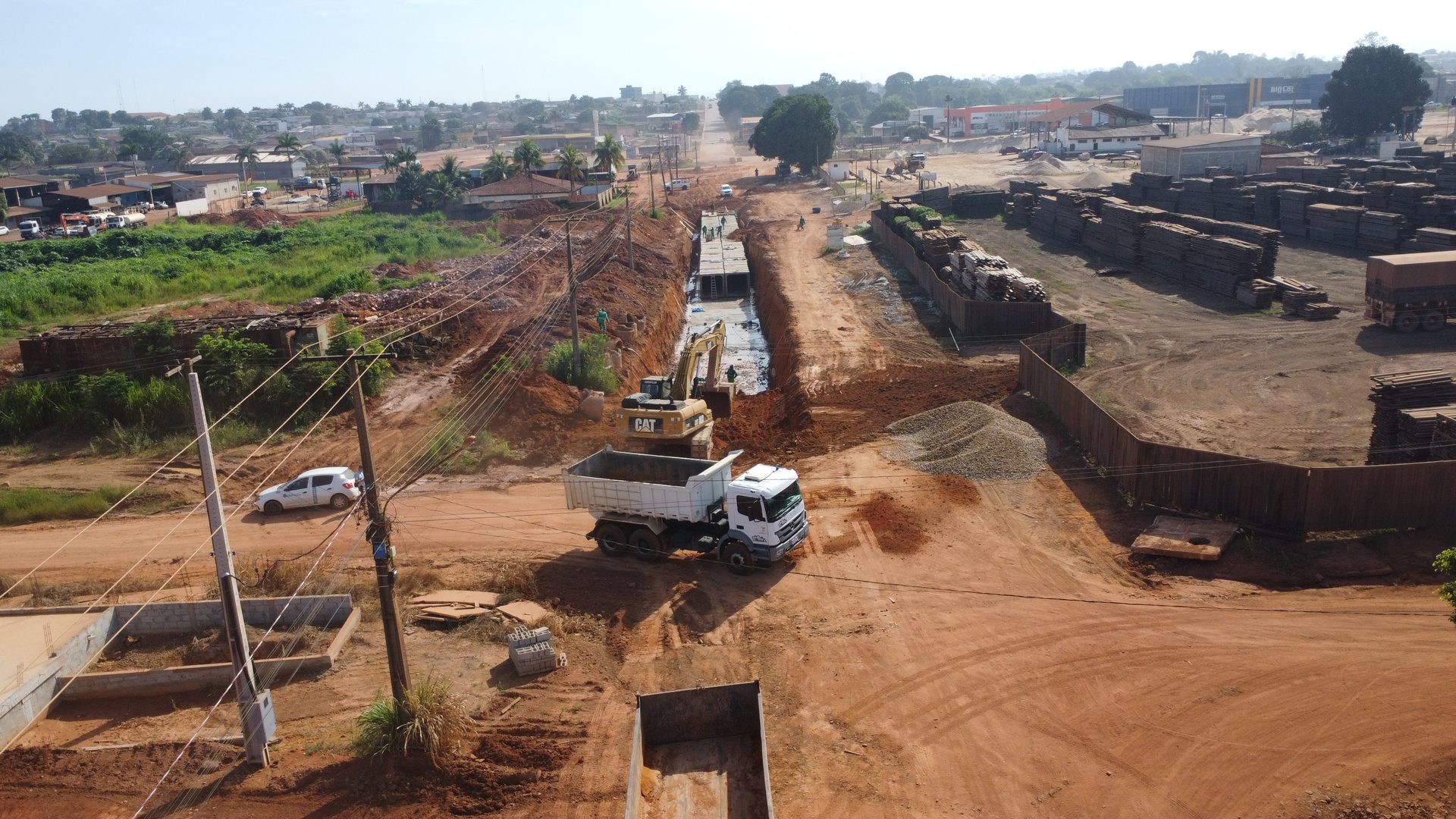 Macrodrenagem na rodovia MT-208