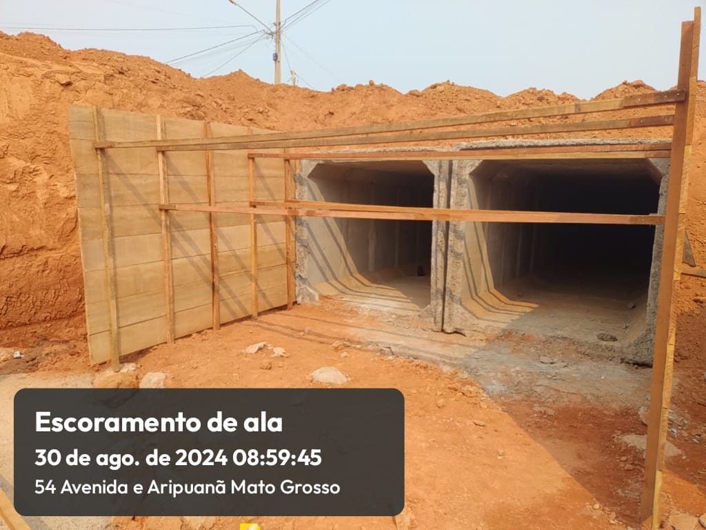 Macrodrenagem na rodovia MT-208